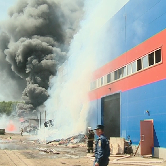 В Рязани сегодня тушили пожар на Ряжском шоссе
