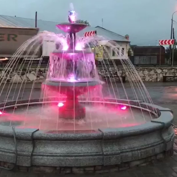 Реализация региональной программы: в Шацке запустили фонтан со световой подсветкой
