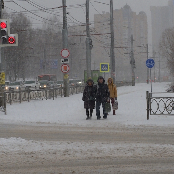 На дорогах - пробки, на тротуарах – сугробы: Рязань завалило снегом