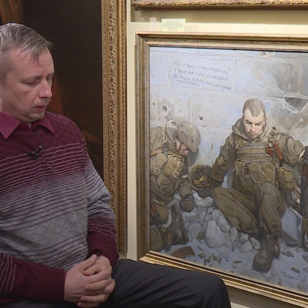 Рязанский художник написал картину в память о погибшем бойце СВО