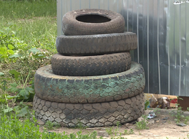 Актуальная тема - Автомобильные покрышки разлагаются на рязанских улицах