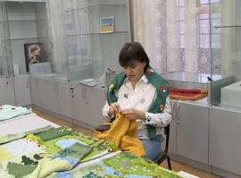 Мастерица "рисует спицами" рязанские просторы